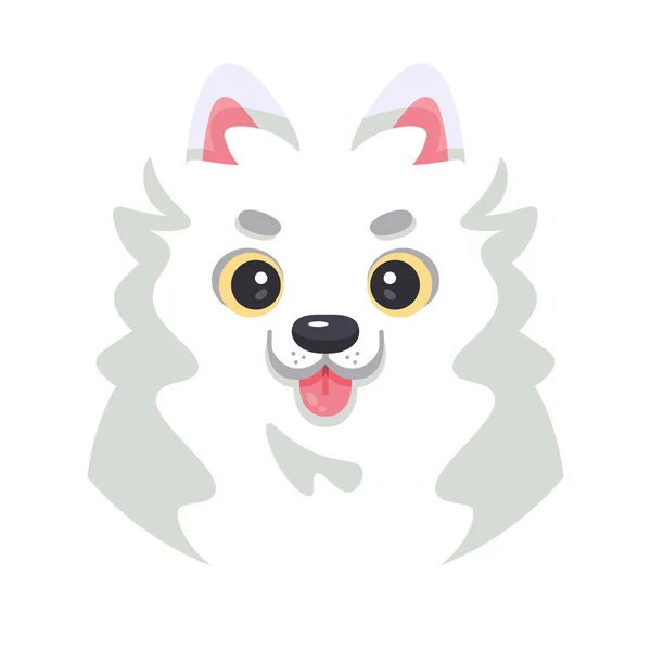 Geïsoleerde schattige avatar van een alaskan malamute hondenras Vector — Stockvector