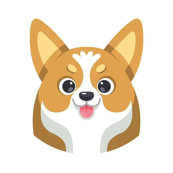 Geïsoleerde schattige avatar van een shiba inu hondenras Vector — Stockvector