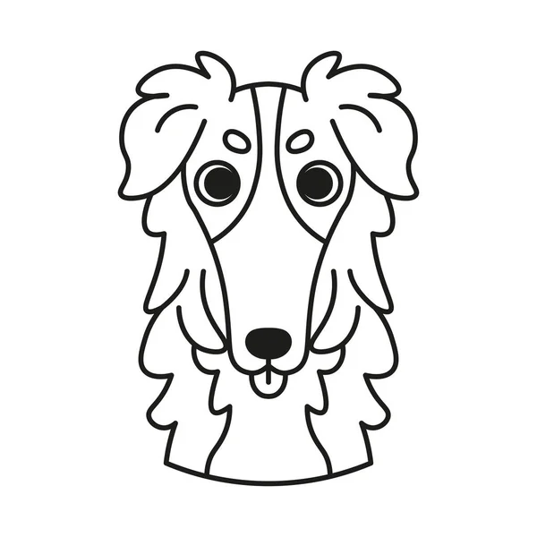 Isolerad söt avatar av en collie hund ras vektor — Stock vektor