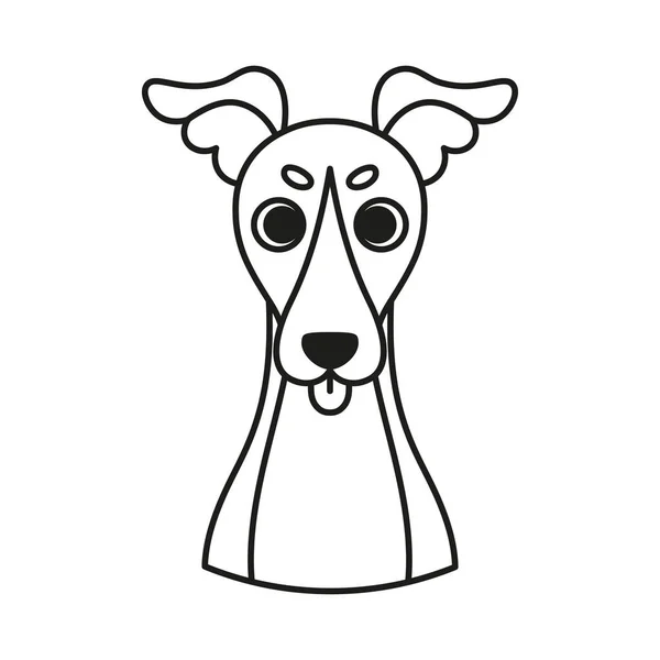 Isolated cute avatar of a whippet dog breed Vector — Stock Vector
