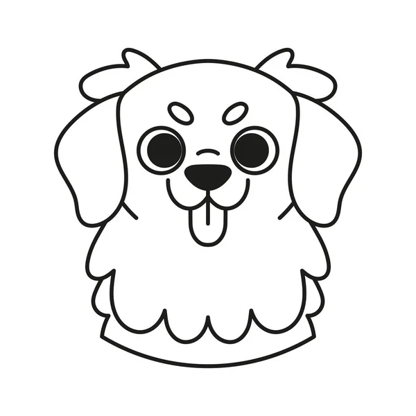 Isolated cute avatar of a dog breed Vector — Stock Vector