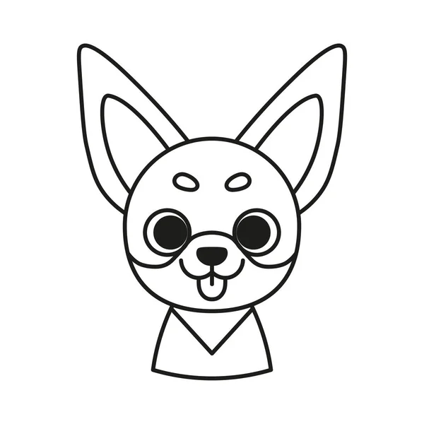 Elszigetelt aranyos avatár egy chihuahua kutyafajta Vector — Stock Vector