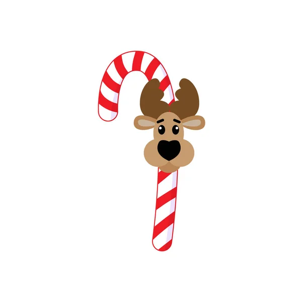 Isolated decorated christmas cane Vector —  Vetores de Stock