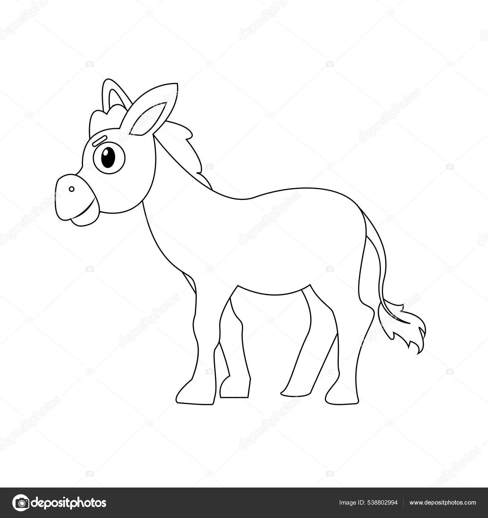 Isolated happy donkey nativity character Vector Stock Vector by ...