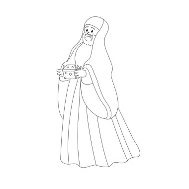 Tecrit edilmiş Bilge Adam Noel karakteri Vektör