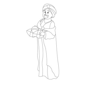 Tecrit edilmiş Bilge Adam Noel karakteri Vektör