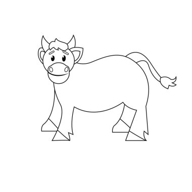 İzole edilmiş mutlu inek doğumu karakteri Vektörü