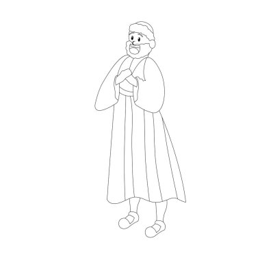 Tecrit edilmiş Bilge Adam Noel karakteri Vektör