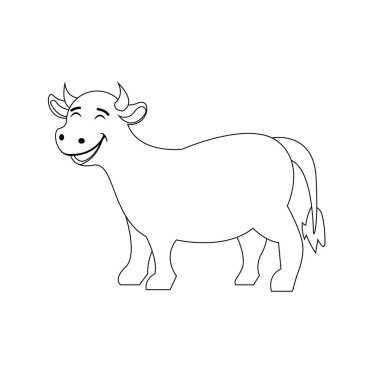 İzole edilmiş mutlu inek doğumu karakteri Vektörü