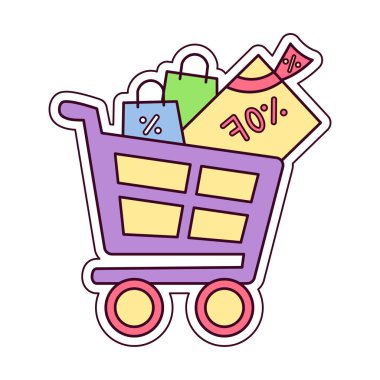 İzole araba mağazası tanıtım vektör illüstrasyonu