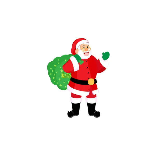 Isolated happy santa claus cartoon Vector — Vetor de Stock