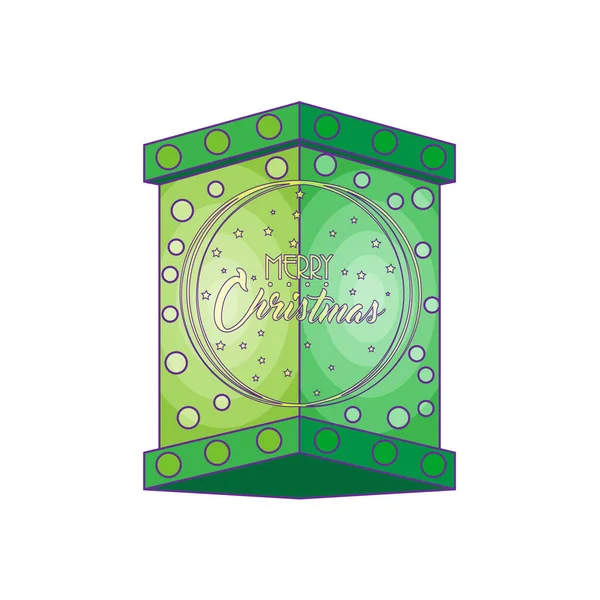 Isolated decorated christmas lanterns Vector — Wektor stockowy