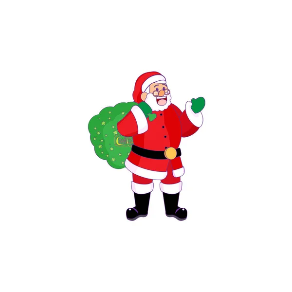 Isolated happy santa claus cartoon Vector — Vetor de Stock