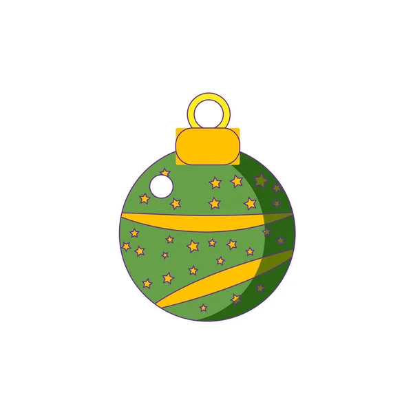 Isolated decorated shiny christmas ball Vector — Stockvektor