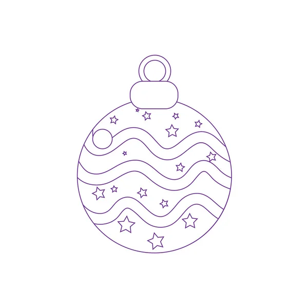 Isolated decorated shiny christmas ball Vector — 图库矢量图片