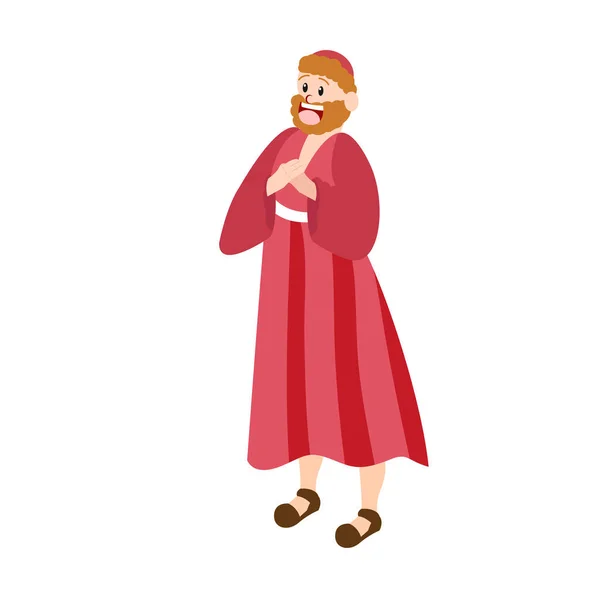 Isolated Wise Man christmas character Vector — 스톡 벡터