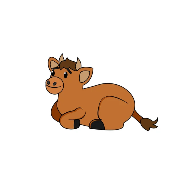 Isolated happy cow nativity character Vector — Stock Vector