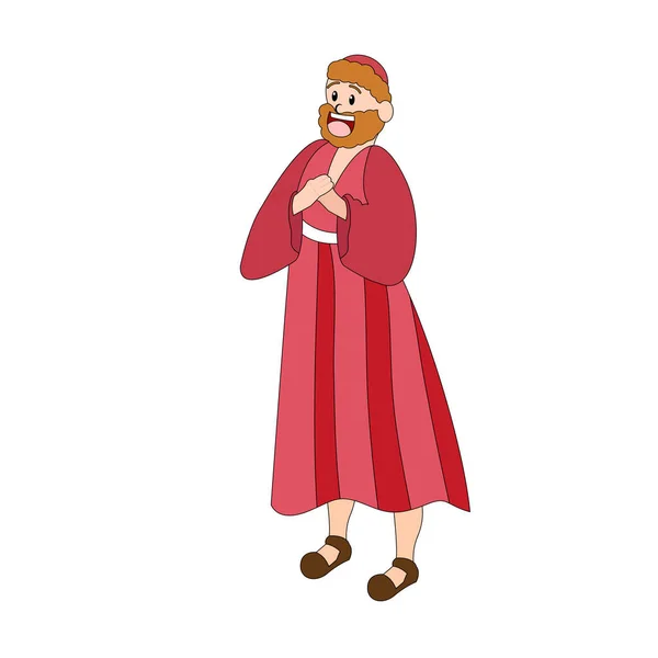 Isolated Wise Man christmas character Vector — стоковый вектор