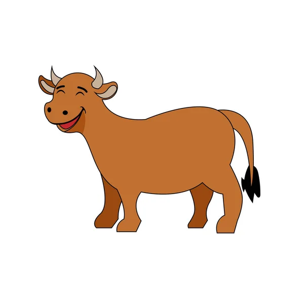 Μεμονωμένος χαρακτήρας γέννησης ευτυχισμένης αγελάδας Διάνυσμα — Διανυσματικό Αρχείο