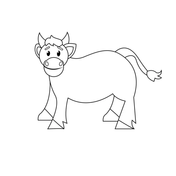 Vecteur isolé de nativité de vache heureuse — Image vectorielle