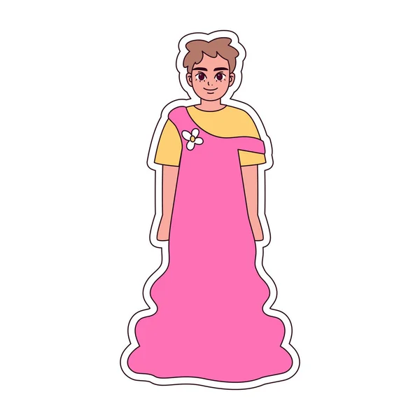 Geïsoleerde vrouw liefde illustratie vector — Stockvector