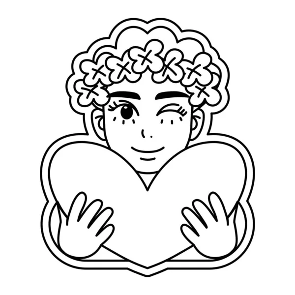 Isolé trans dessiner l'amour illustration vecteur — Image vectorielle