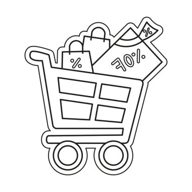 İzole araba mağazası tanıtım vektörü illüstrasyonunu çiz