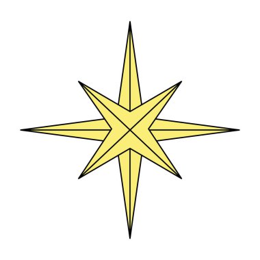 İzole edilmiş Yıldız Belen vektör çizimi