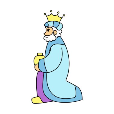 İzole Shepherd Belen vektör çizimi