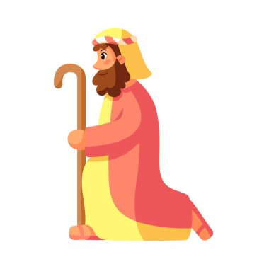 İzole Shepherd Belen vektör çizimi