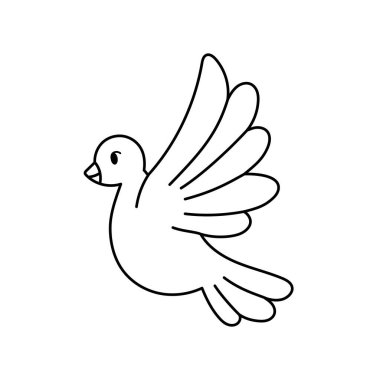 İzole güvercin Belen vektör çizimi