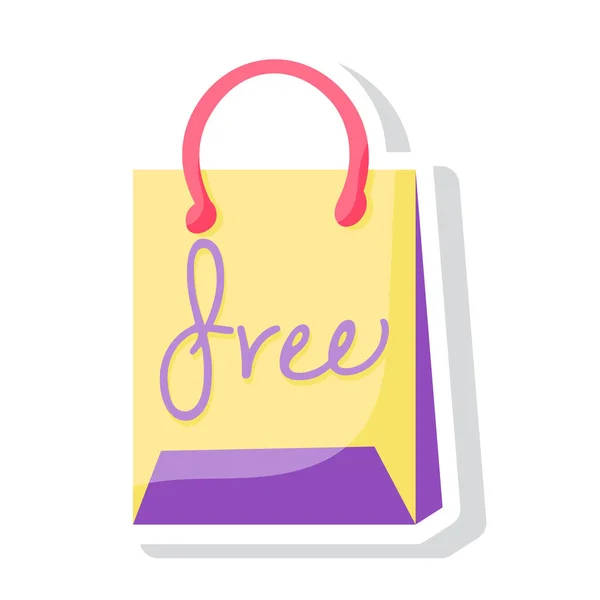 Isolated free bag shop promo vector illustration — Stock Vector