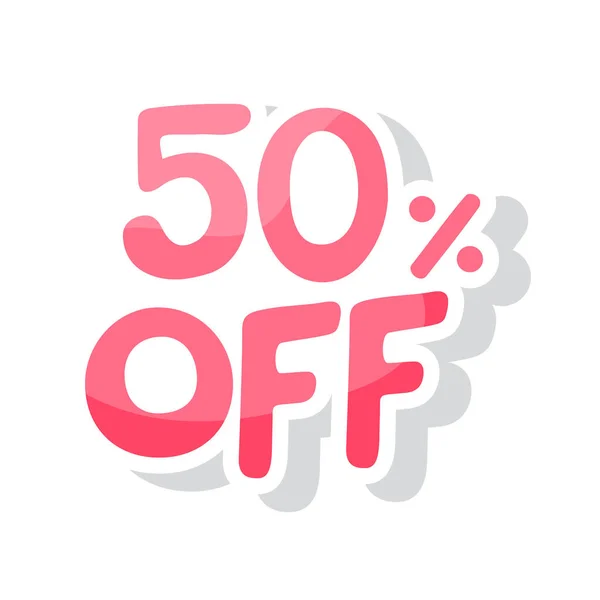 Isolated 50 off shop promo vector illustration — 图库矢量图片