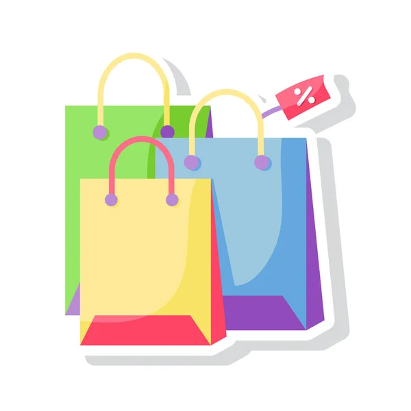 Bolsas aisladas tienda promo vector ilustración — Archivo Imágenes Vectoriales