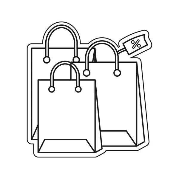 Isolated bag shop draw promo vector illustration — стоковый вектор