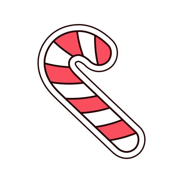 Isolé bonbons Noël autocollant illustration — Image vectorielle