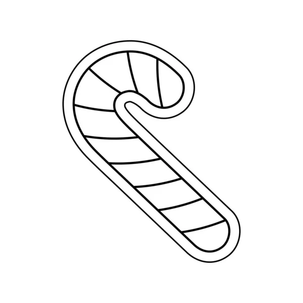 Isolerad godis rita jul klistermärke illustration — Stock vektor