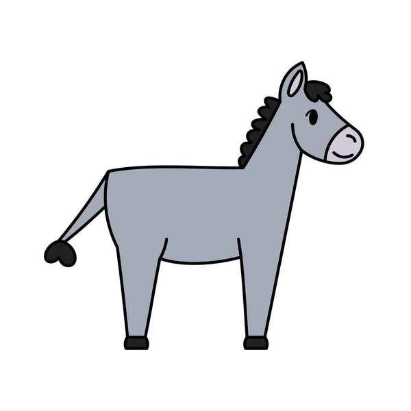 Burro aislado Belén vector ilustración — Archivo Imágenes Vectoriales