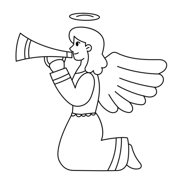 Izolovaný anděl Belen kreslit vektorovou ilustraci — Stockový vektor
