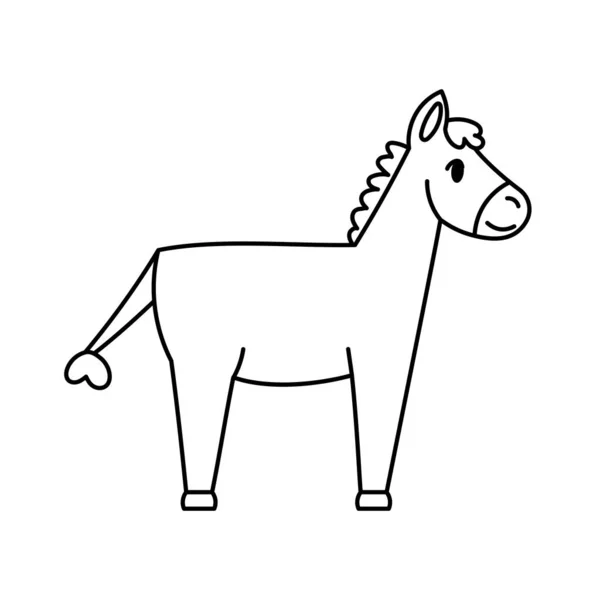 Geïsoleerde ezel Belen tekenen vector illustratie — Stockvector