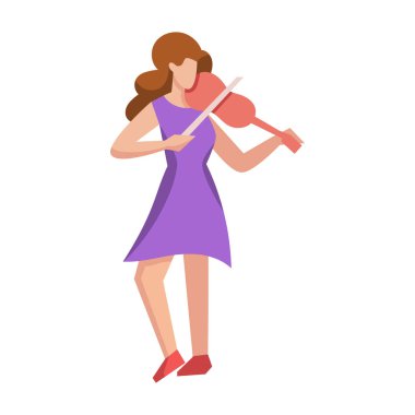 İzole edilmiş erkek keman vektör illüstrasyonu