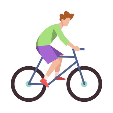 İzole edilmiş erkek bisikleti vektör çizimi