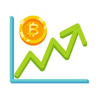 İzole edilmiş bitcoin konsepti Kripto para birimi vektörü