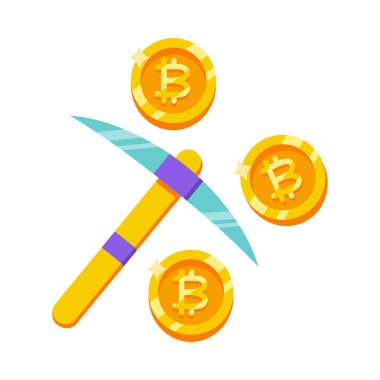 İzole edilmiş bitcoin konsepti Kripto para birimi vektörü