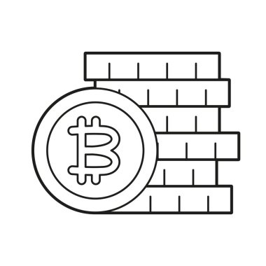 İzole edilmiş bitcoin konsepti Kripto para birimi vektörü