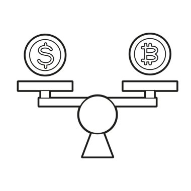 İzole edilmiş bitcoin konsepti Kripto para birimi vektörü
