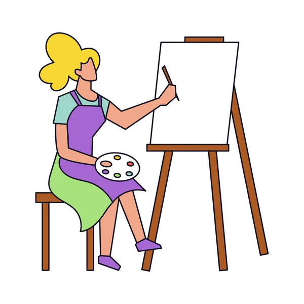 Donna isolata disegnare disegno vettoriale illustrazione — Vettoriale Stock