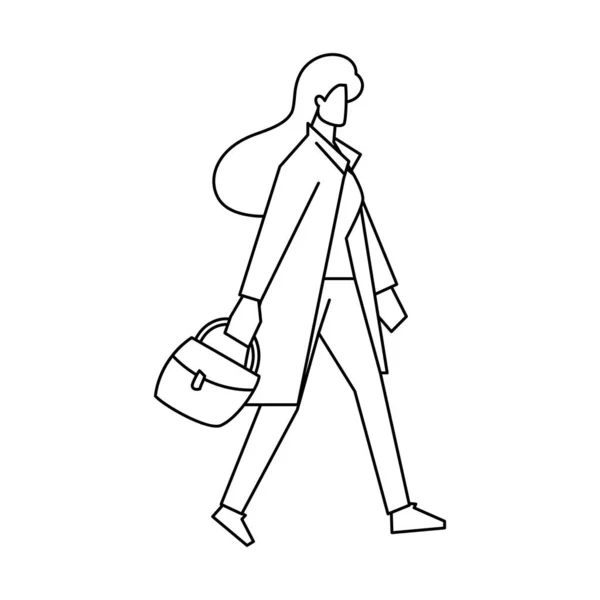 Mujer aislada tienda vector ilustración — Vector de stock