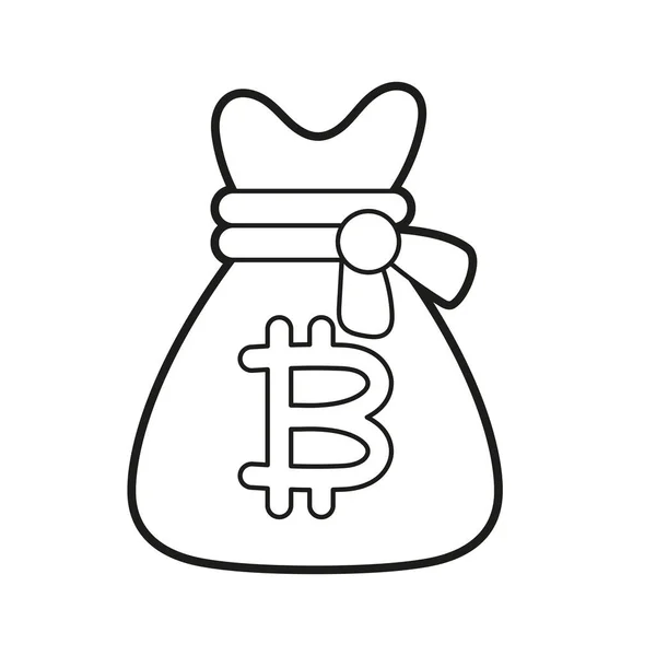 Concepto de bitcoin aislado Cripto moneda Vector — Vector de stock