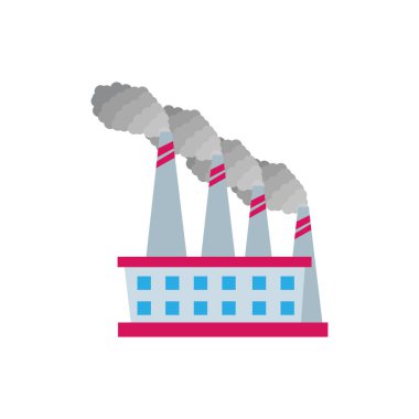 İzole üretim tesisleri ikon kirlilik kavramı taşıyıcı